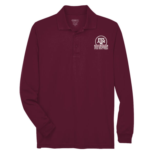 TAMHN Aggies Men's Pinnacle Performance Long-Sleeve Polo Thumbnail